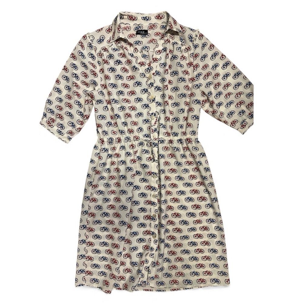 Cute Bicycle Print Dress